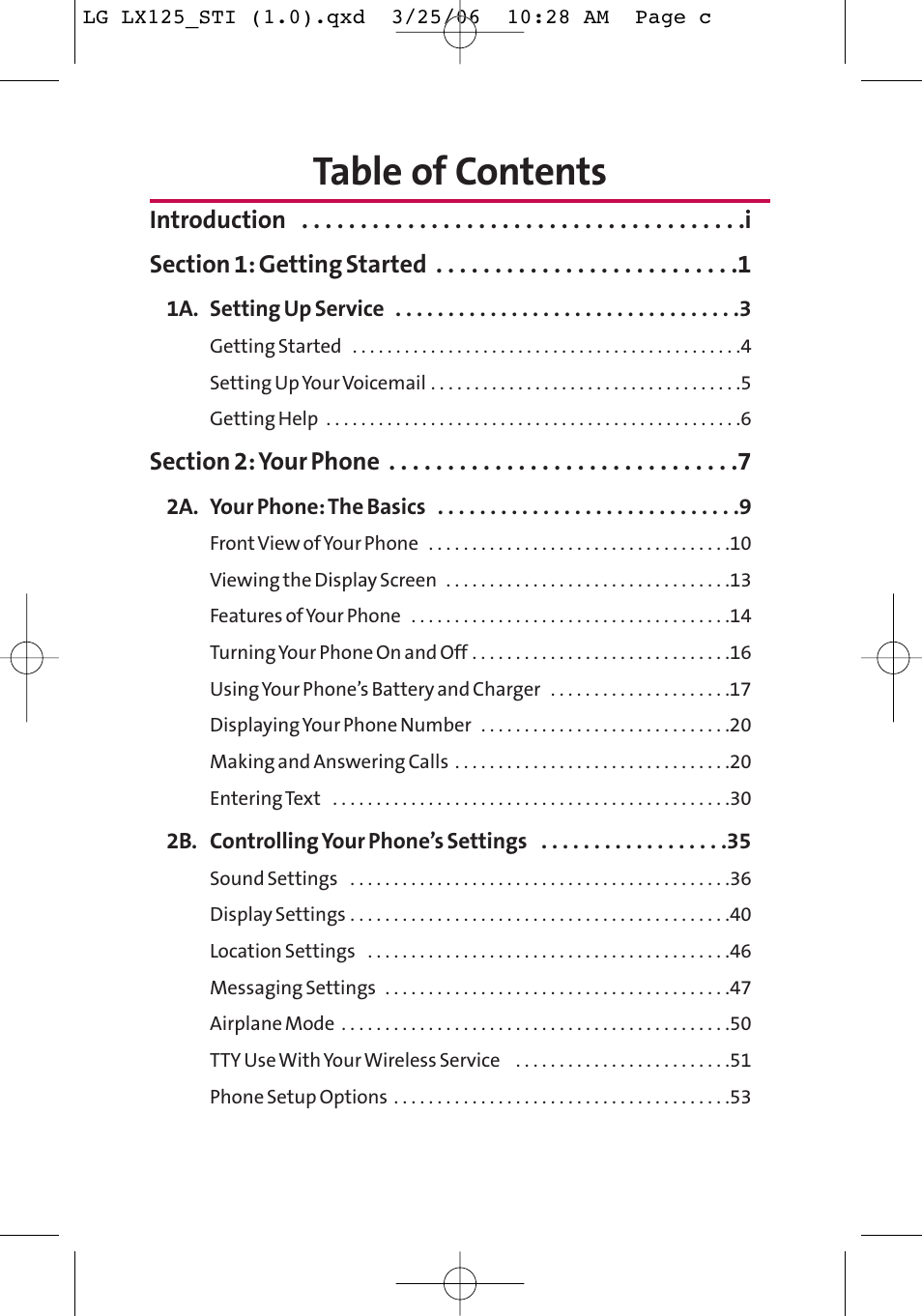 LG LX125 User Manual | Page 3 / 185