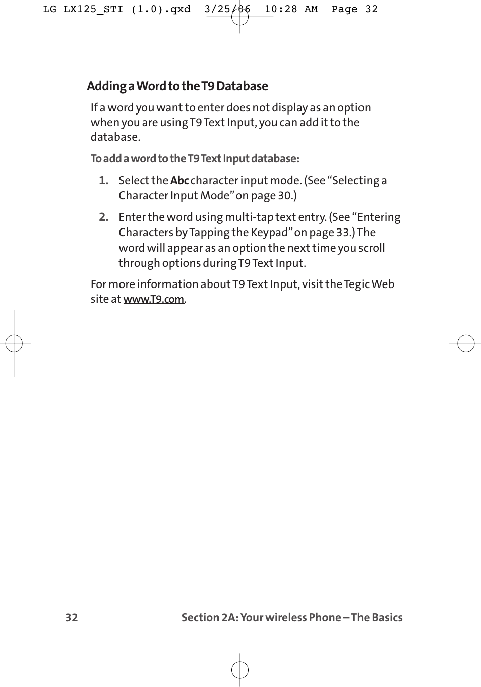 LG LX125 User Manual | Page 40 / 185