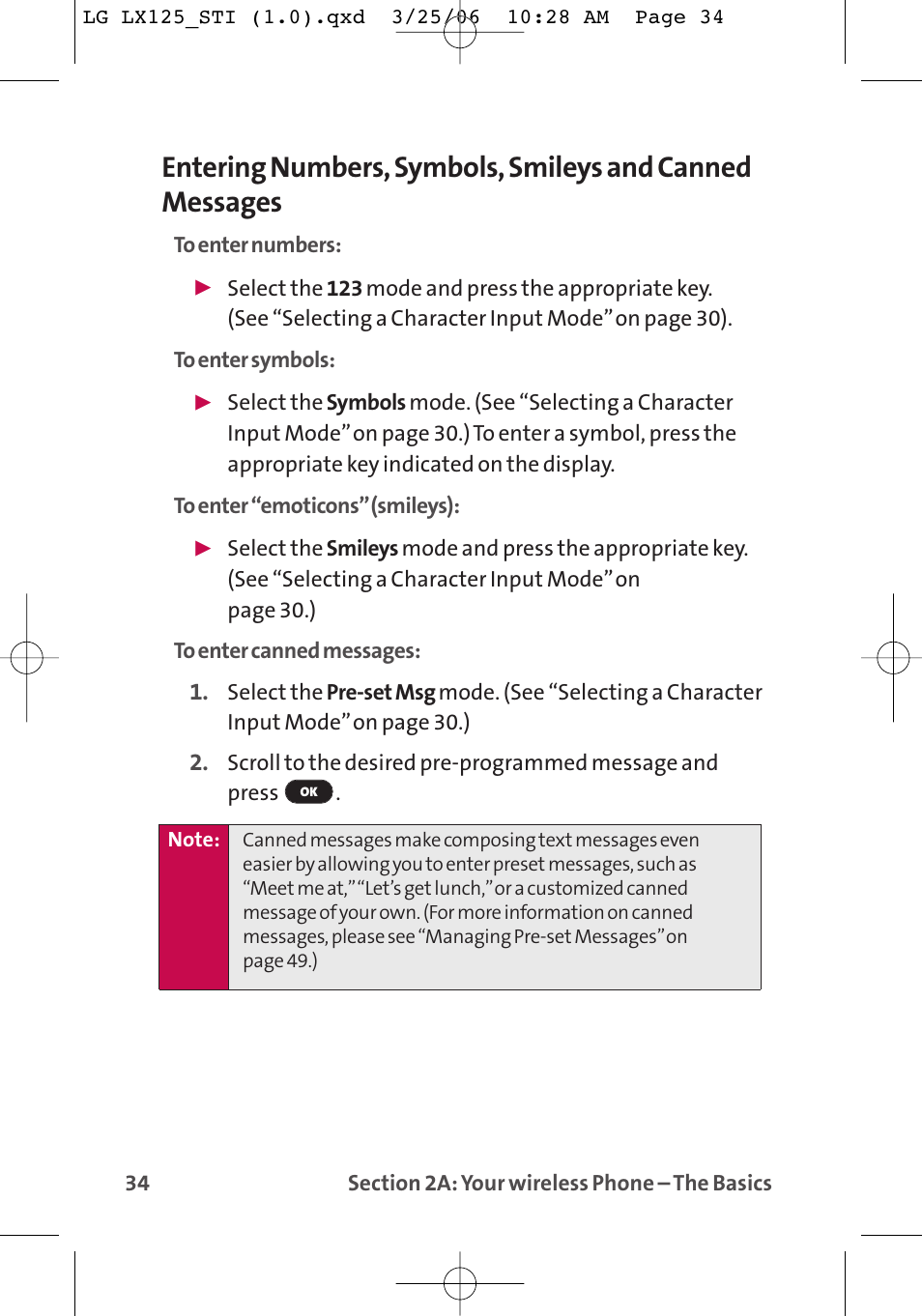 LG LX125 User Manual | Page 42 / 185