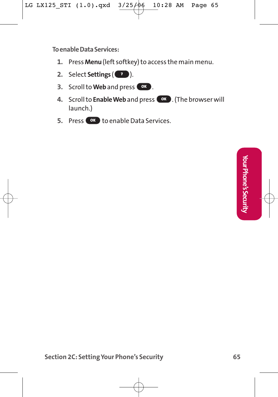 LG LX125 User Manual | Page 73 / 185