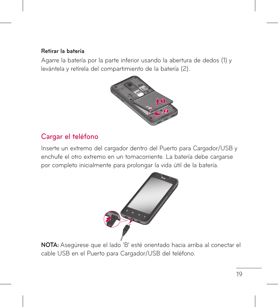 Cargar el teléfono | LG LGL95G User Manual | Page 113 / 202