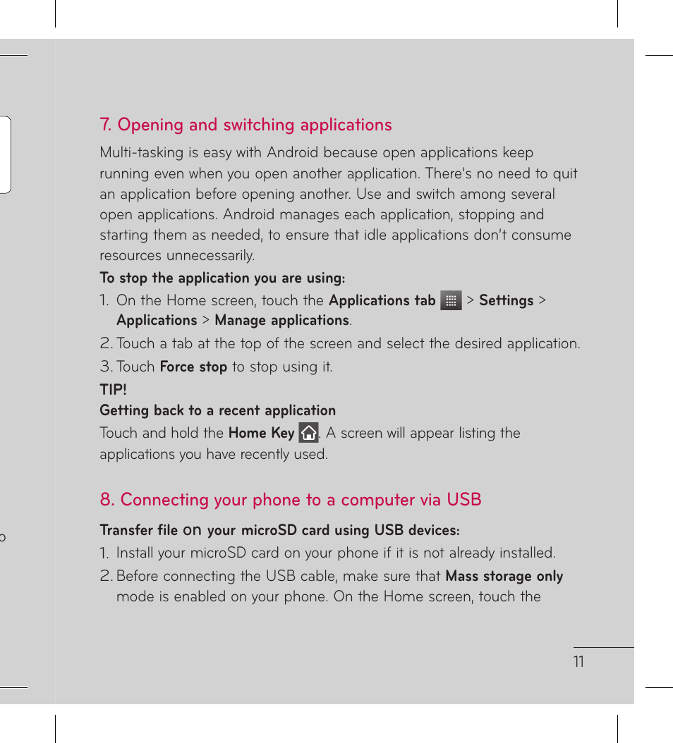 LG LGL95G User Manual | Page 13 / 202