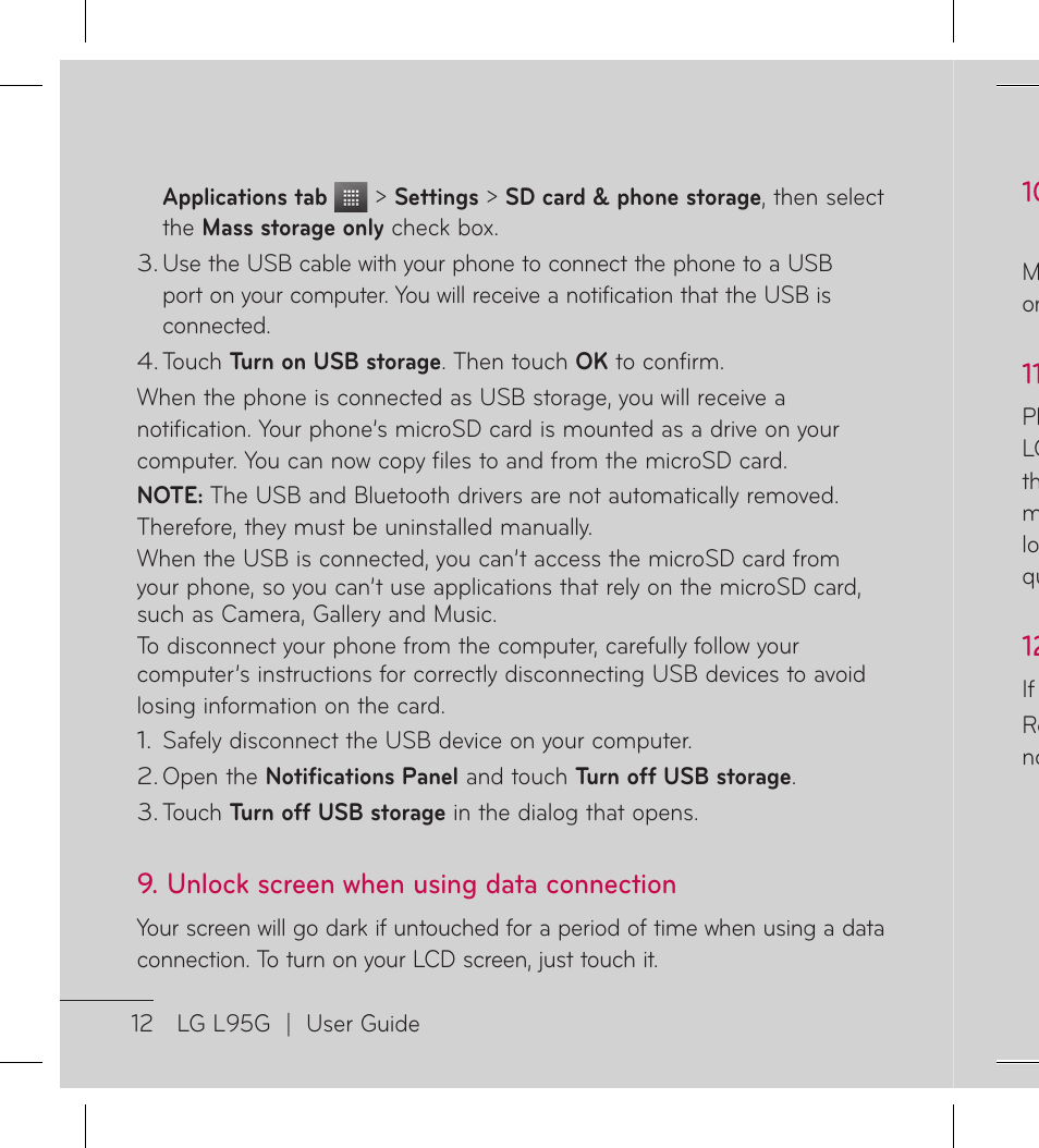 LG LGL95G User Manual | Page 14 / 202