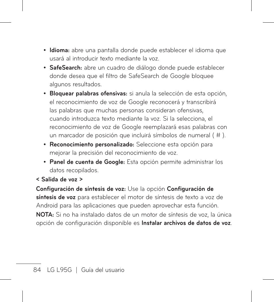 LG LGL95G User Manual | Page 178 / 202