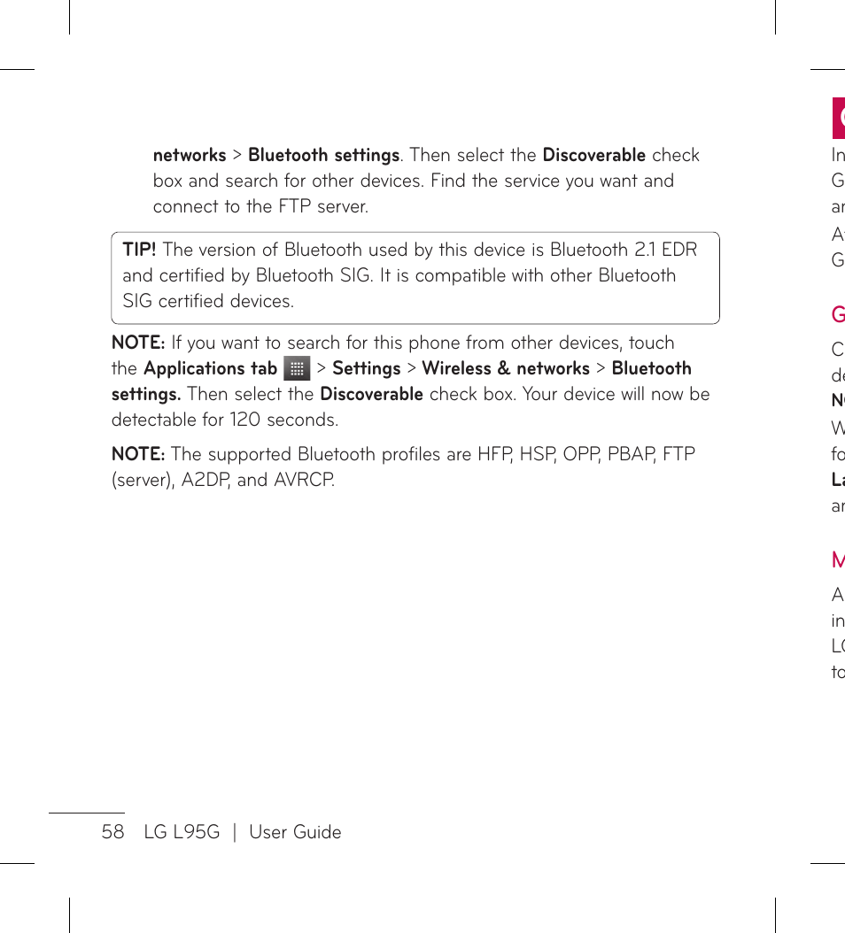 LG LGL95G User Manual | Page 60 / 202