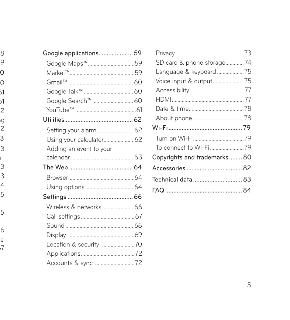 LG LGL95G User Manual | Page 7 / 202