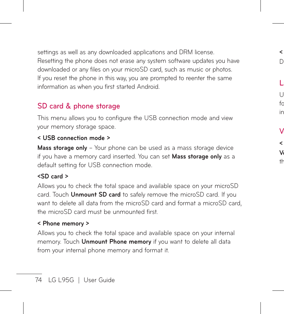 LG LGL95G User Manual | Page 76 / 202