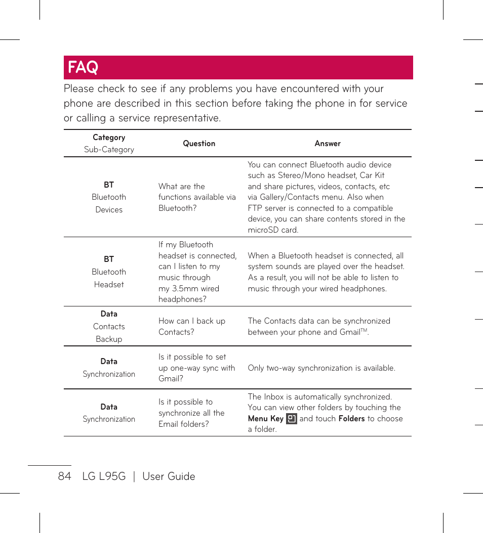 LG LGL95G User Manual | Page 86 / 202