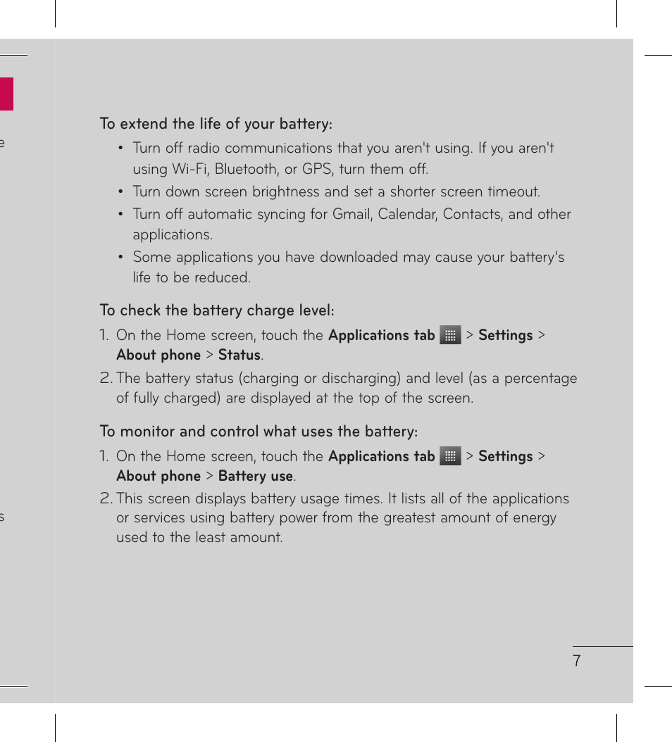 LG LGL95G User Manual | Page 9 / 202