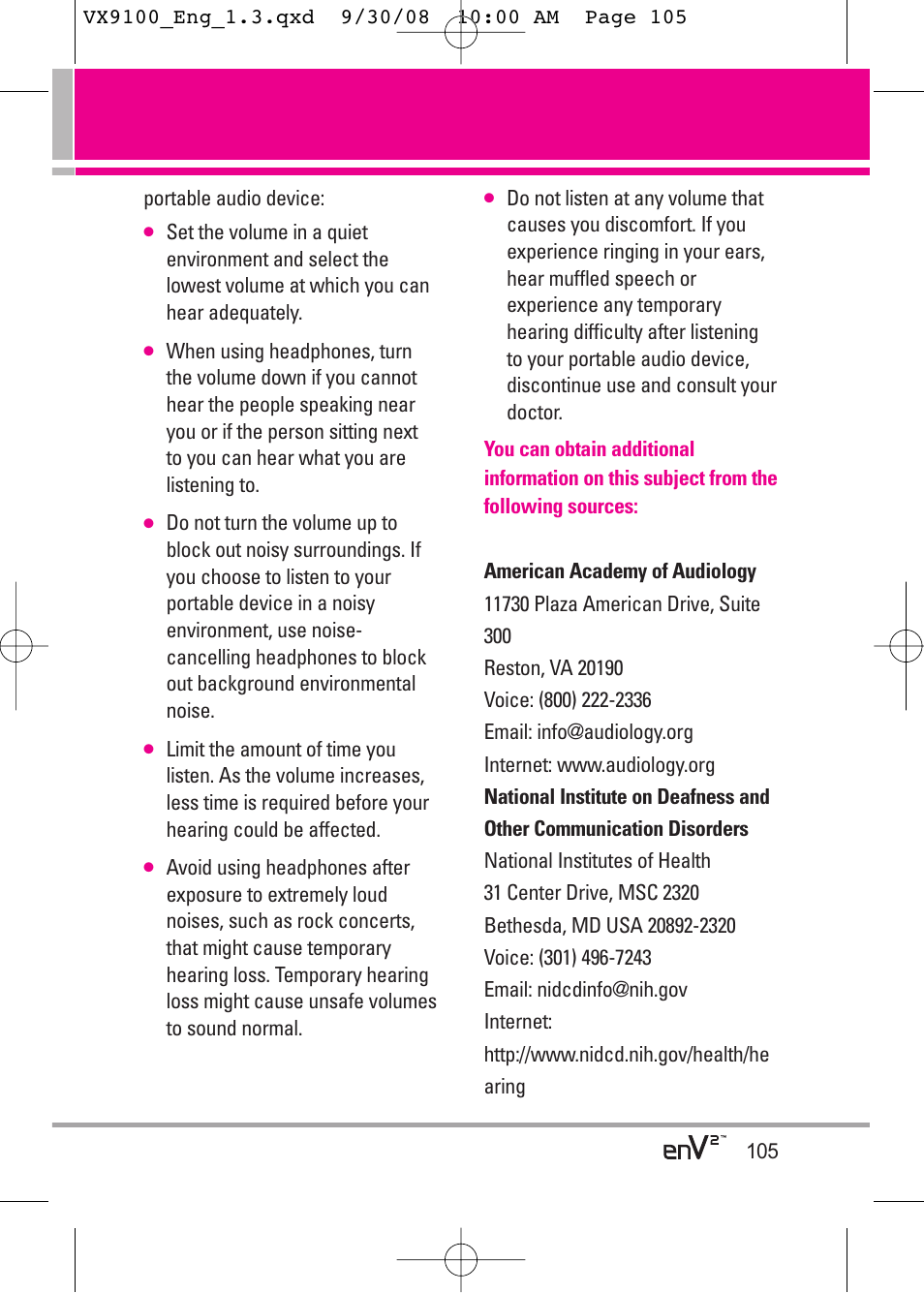 LG LGVX9100LK User Manual | Page 105 / 130