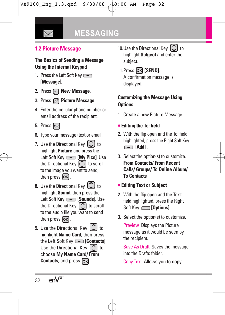 Messaging | LG LGVX9100LK User Manual | Page 32 / 130