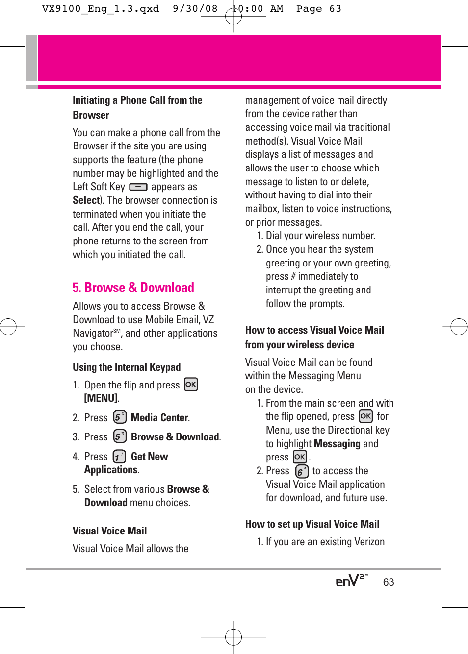 Browse & download | LG LGVX9100LK User Manual | Page 63 / 130