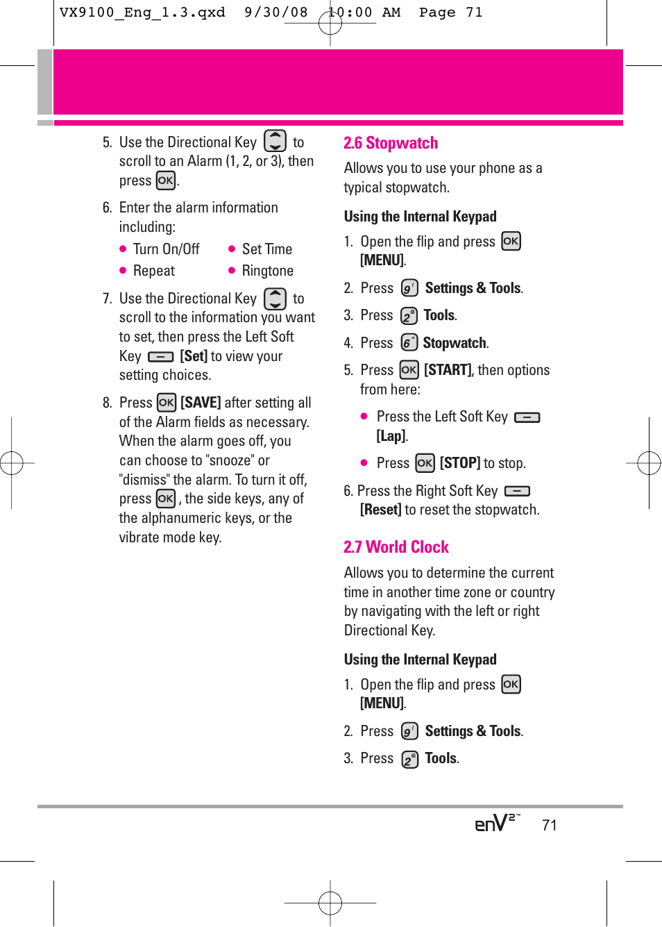 LG LGVX9100LK User Manual | Page 71 / 130