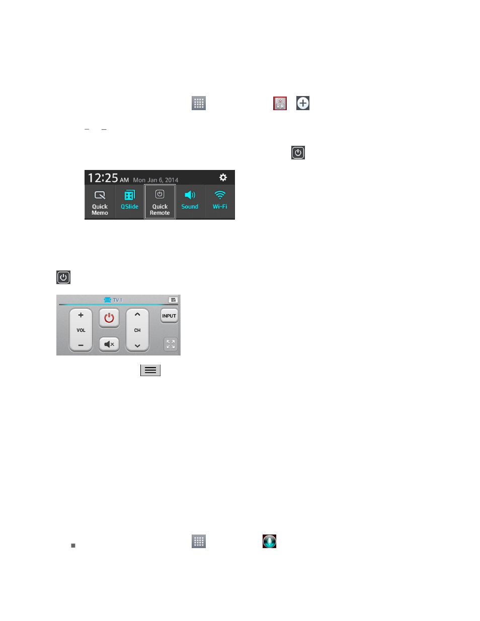 Quickremote, Voice mate | LG LGLS740 User Manual | Page 109 / 174