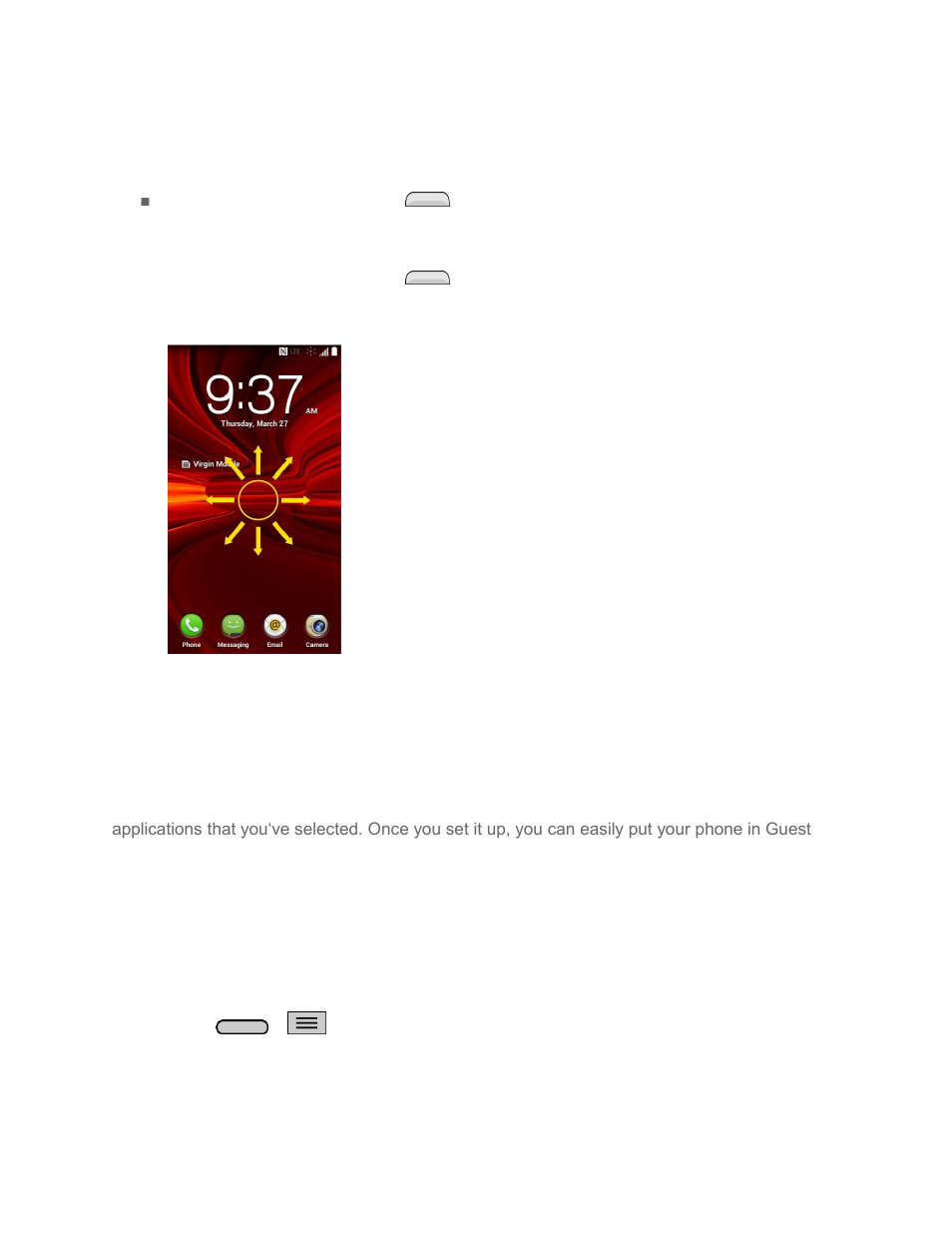 Guest mode, Setting up guest mode | LG LGLS740 User Manual | Page 24 / 174
