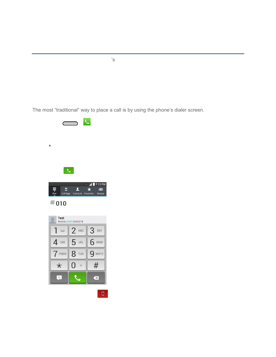 Phone calls, Make phone calls, Call using the phone dialer | Call from call logs | LG LGLS740 User Manual | Page 37 / 174