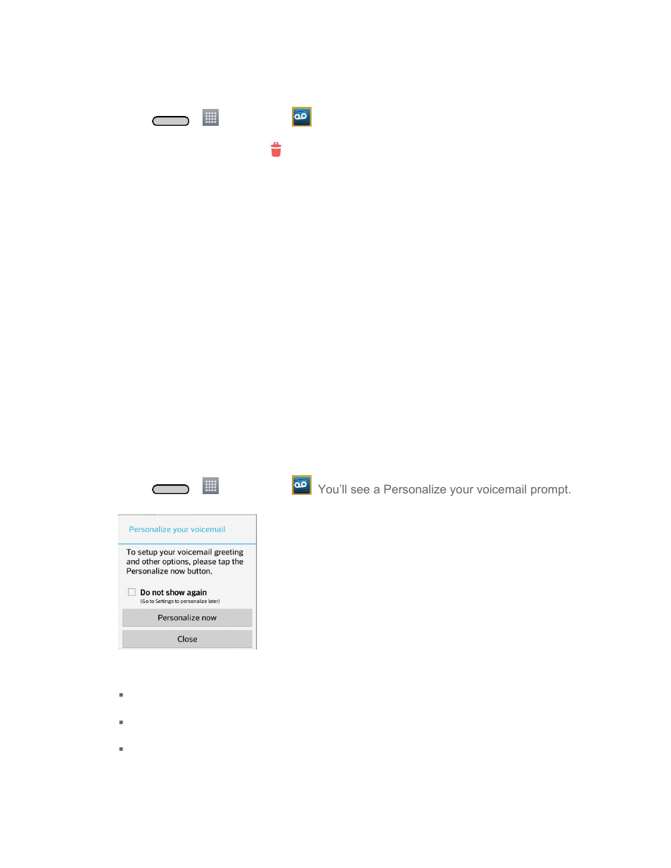 Visual voicemail, Set up visual voicemail | LG LGLS740 User Manual | Page 42 / 174