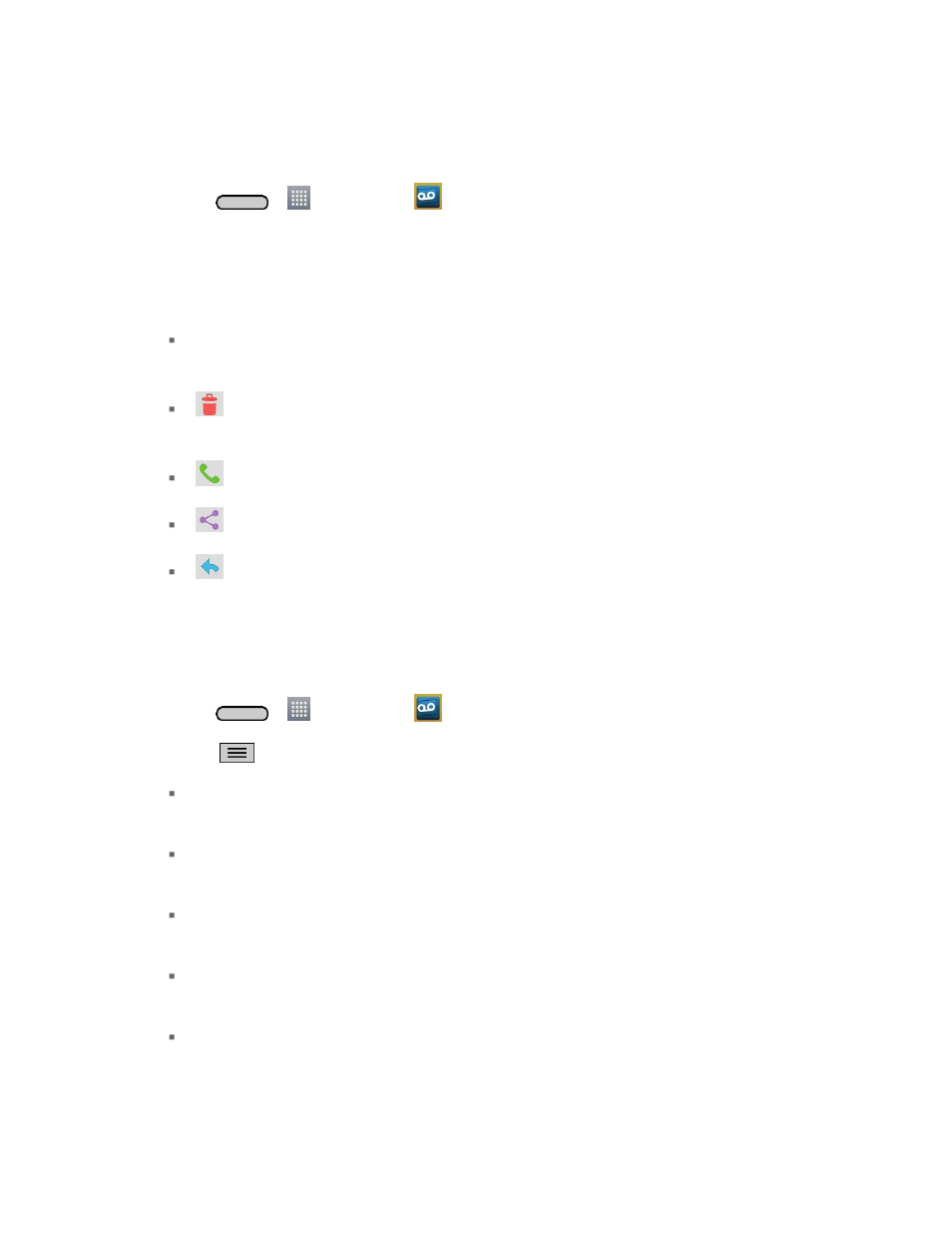 Visual voicemail options, Configure visual voicemail settings | LG LGLS740 User Manual | Page 44 / 174