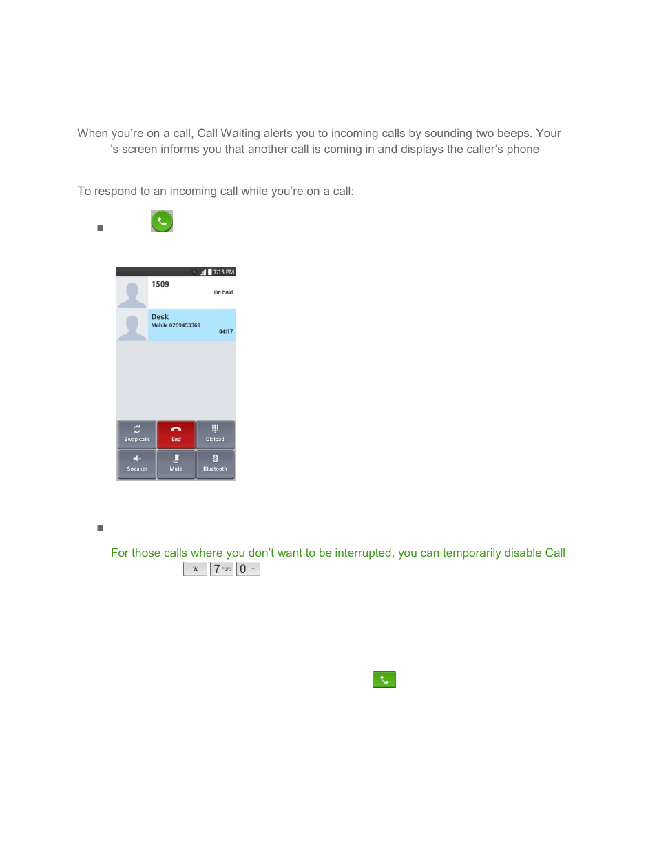 Call waiting, Conference calling | LG LGLS740 User Manual | Page 48 / 174