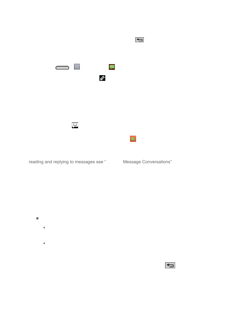 Save and resume a draft message, New messages notification, Manage message conversations | LG LGLS740 User Manual | Page 75 / 174