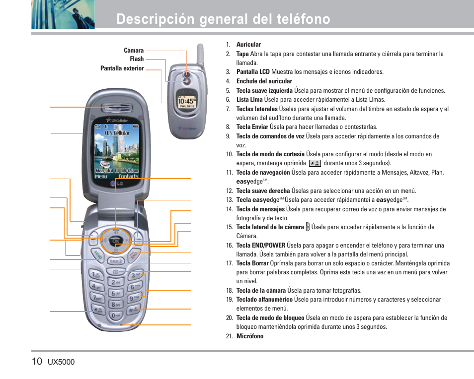 Descripción general del teléfono | LG LGUX5000 User Manual | Page 103 / 187