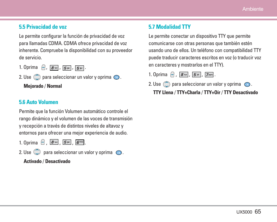 LG LGUX5000 User Manual | Page 158 / 187