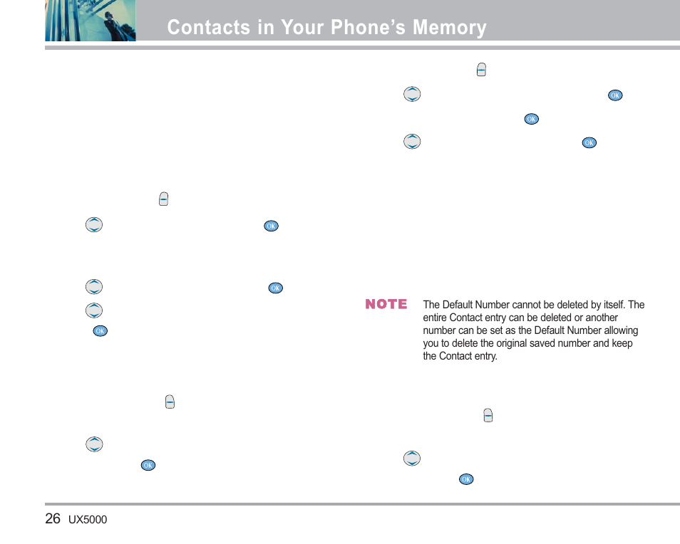 Editing contacts entries | LG LGUX5000 User Manual | Page 27 / 187