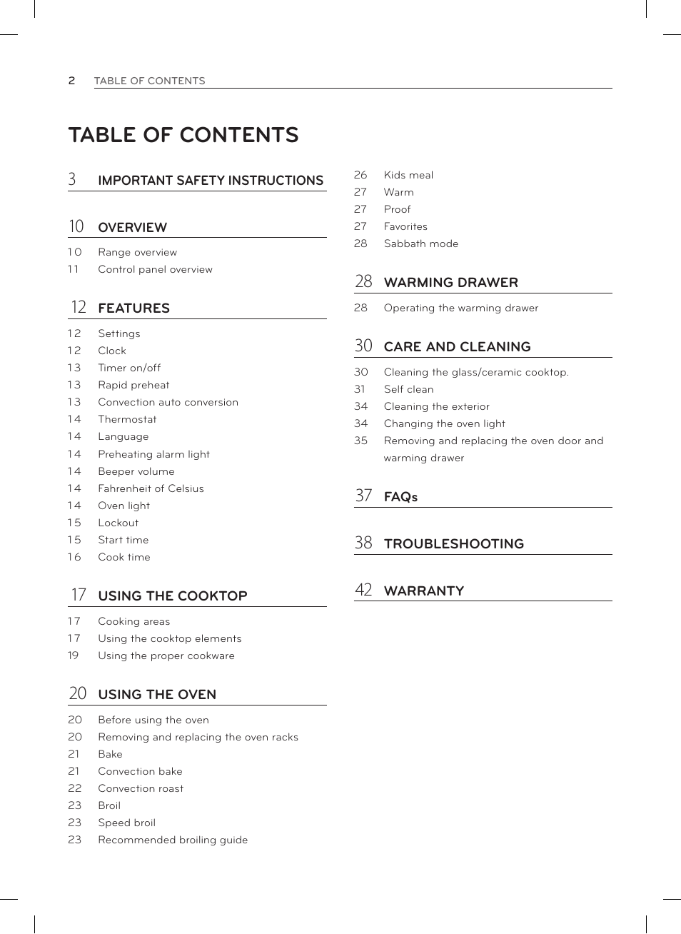 LG LRE3027ST User Manual | Page 2 / 88