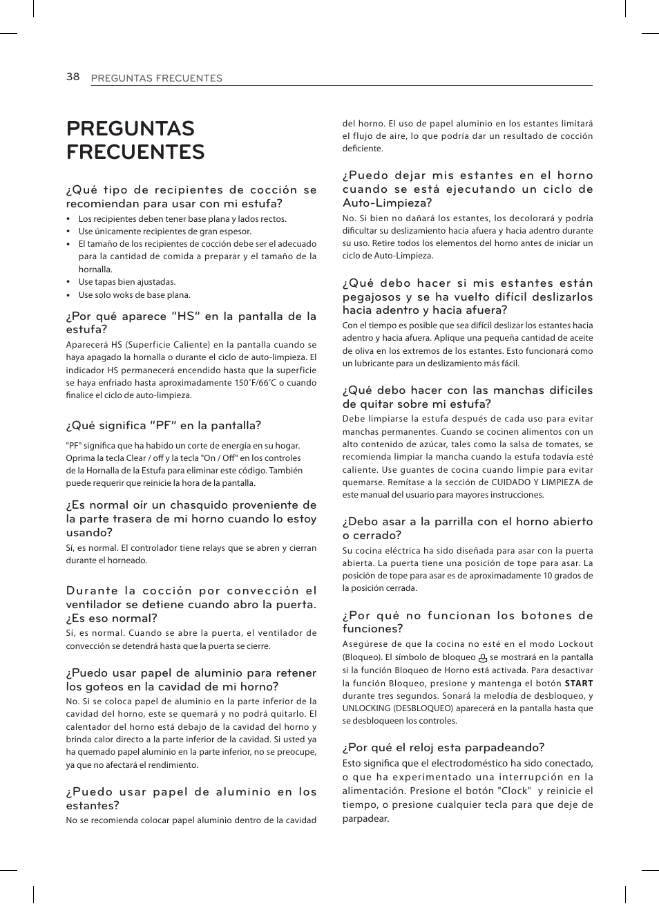 Preguntas frecuentes | LG LRE3027ST User Manual | Page 80 / 88