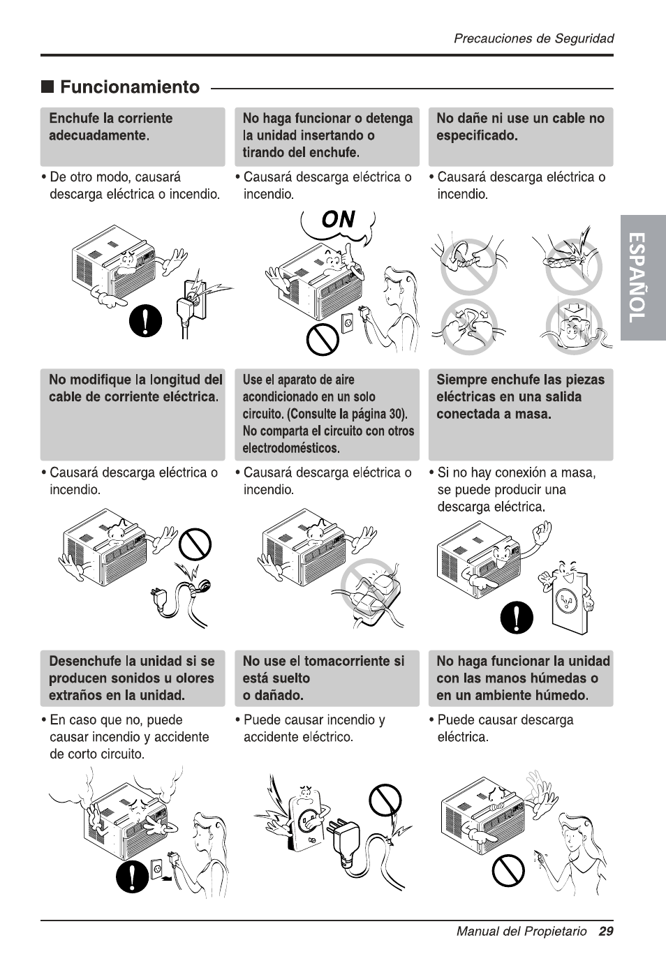 Funcionamiento | LG L1810ER User Manual | Page 29 / 52