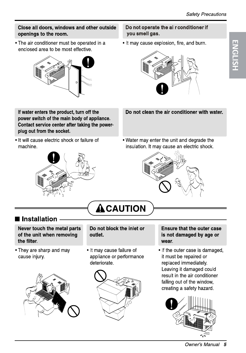 Caution | LG L1810ER User Manual | Page 5 / 52
