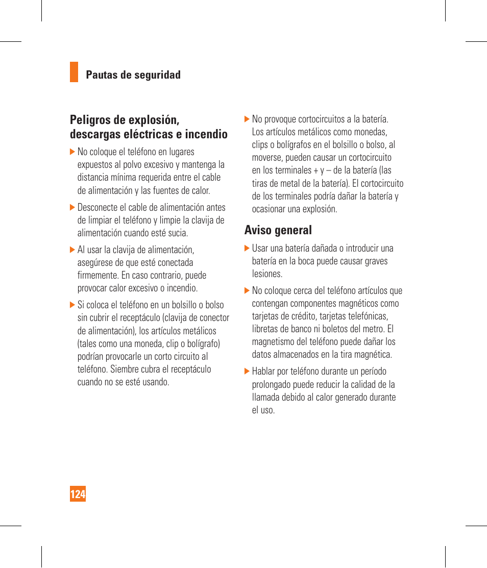Aviso general | LG GR500 User Manual | Page 272 / 298