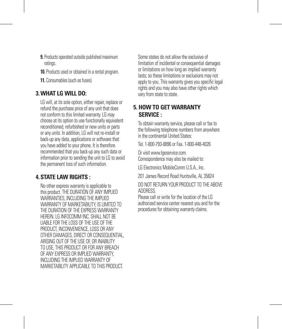 LG GR500 User Manual | Page 4 / 298