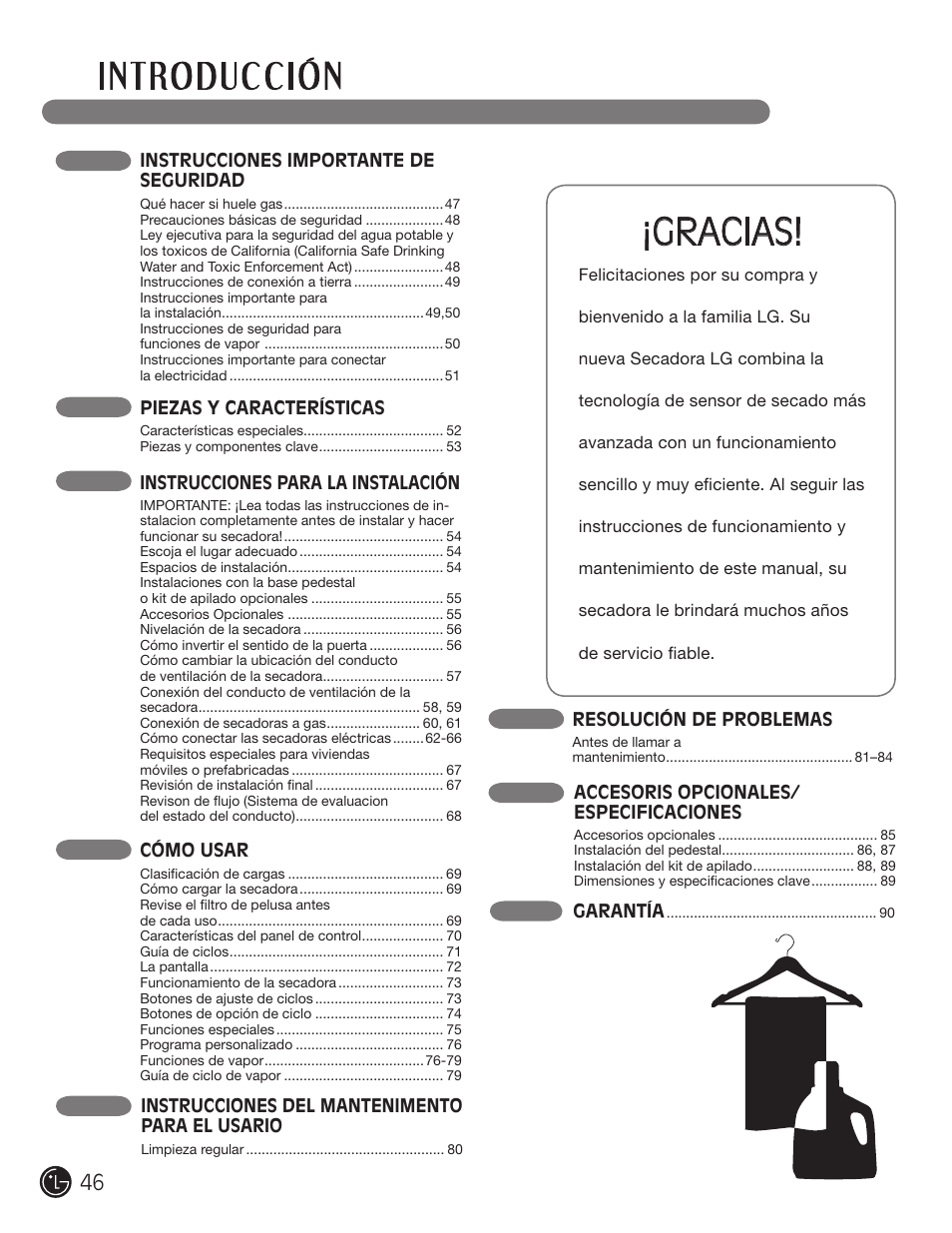 Gracias | LG DLGX2902V User Manual | Page 46 / 136