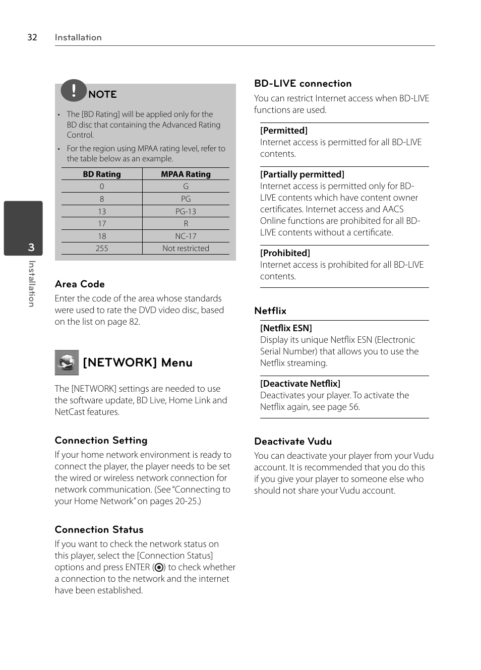 Network] menu | LG BX585 User Manual | Page 31 / 92