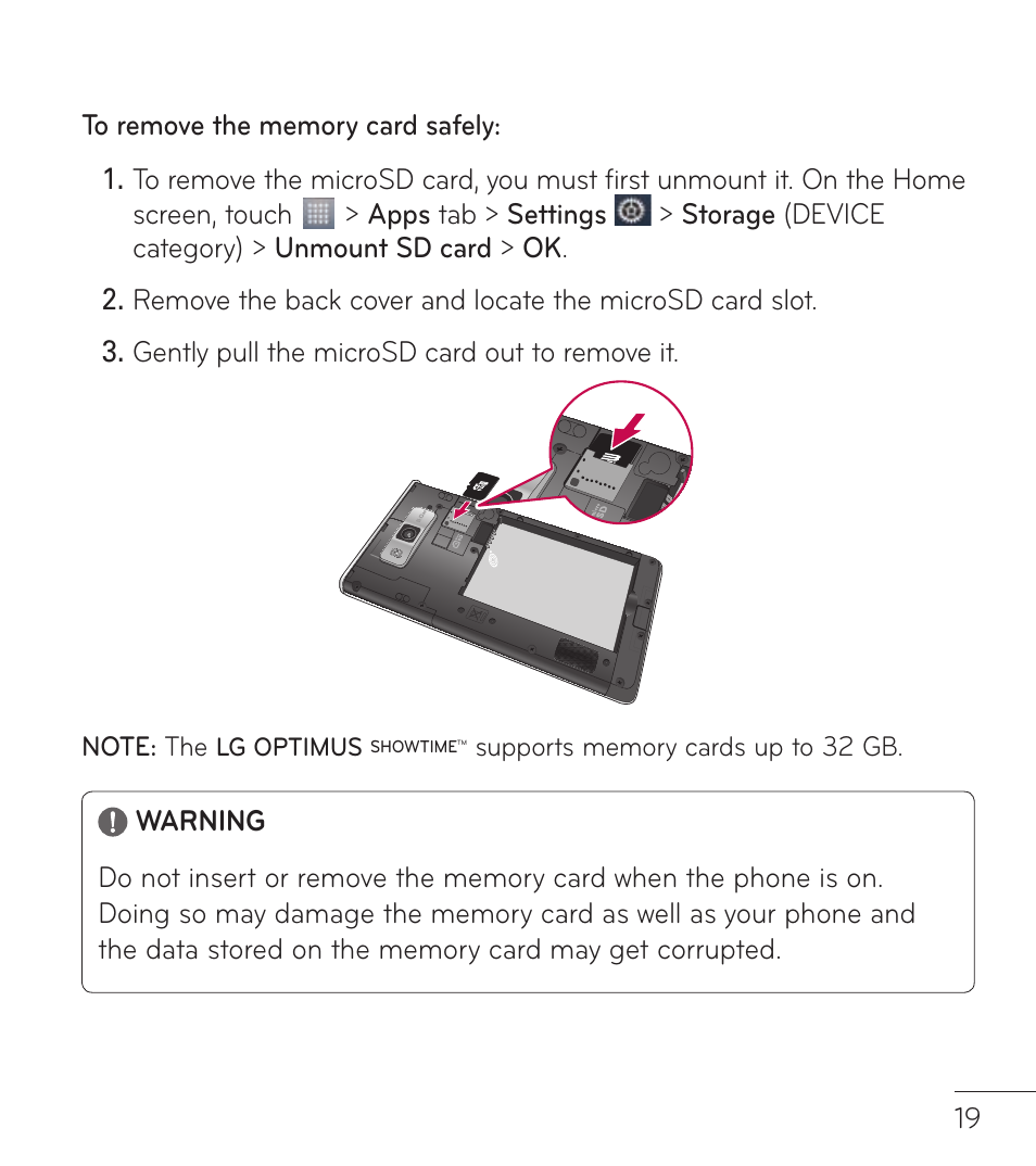 LG LGL86C User Manual | Page 20 / 89