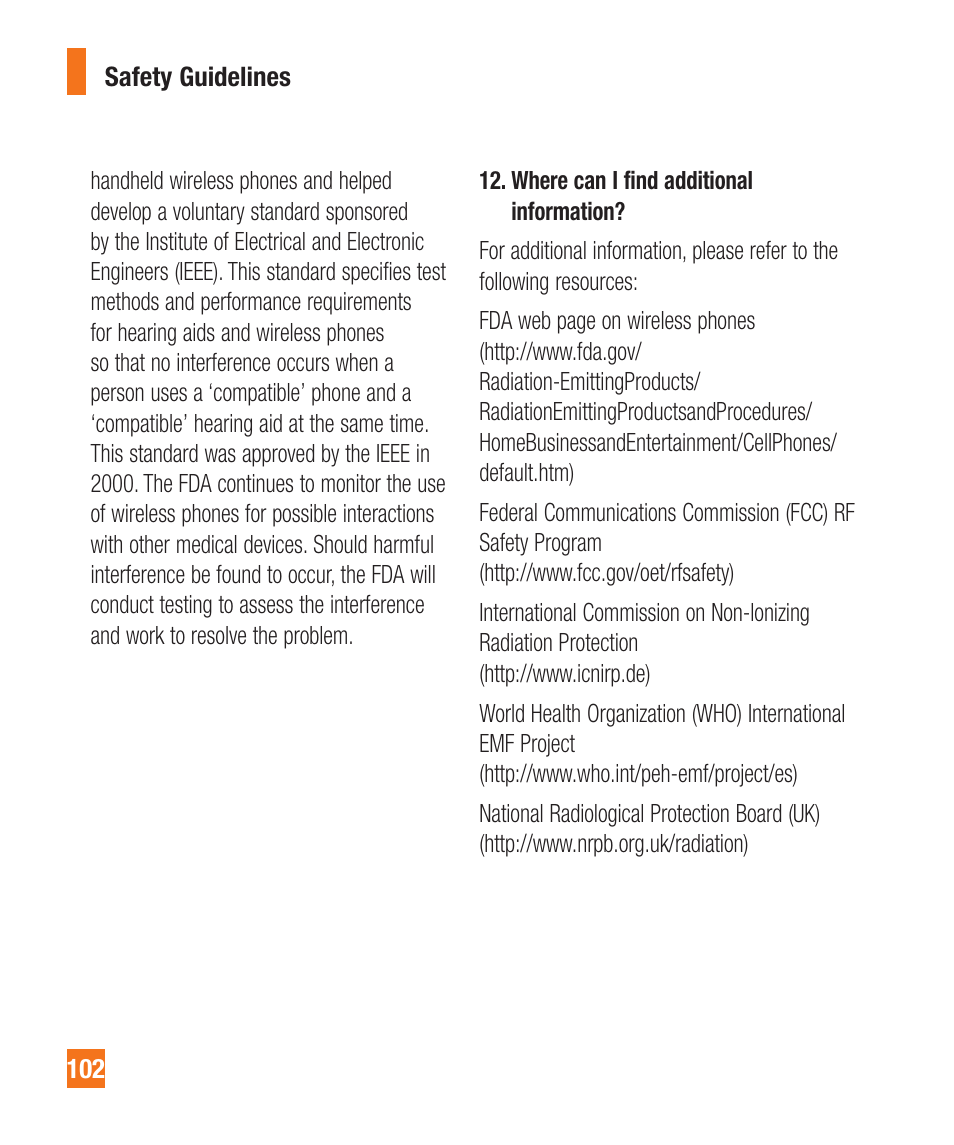 LG LGA340 User Manual | Page 102 / 113
