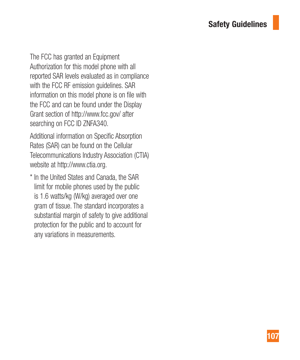 LG LGA340 User Manual | Page 107 / 113