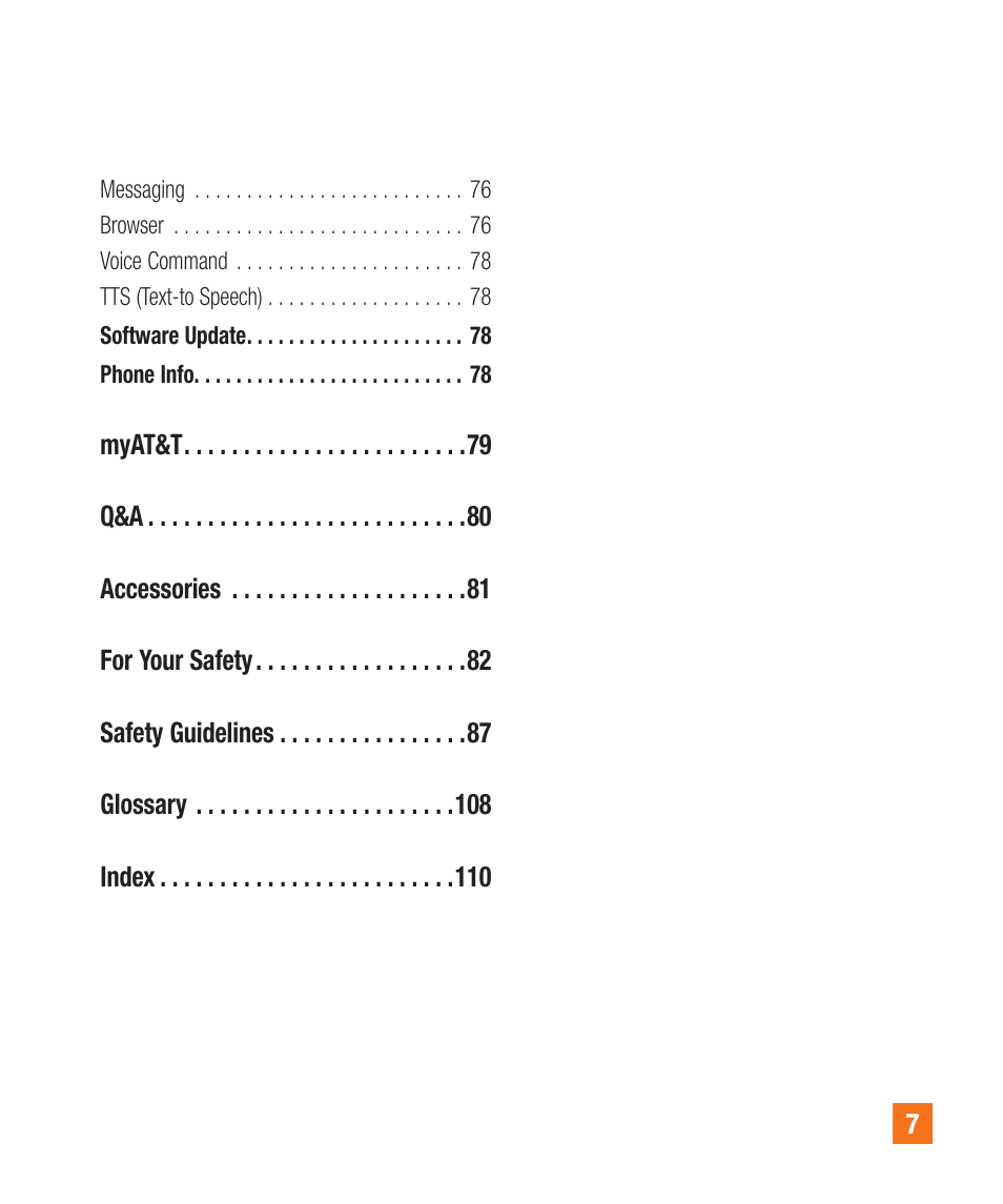 LG LGA340 User Manual | Page 7 / 113