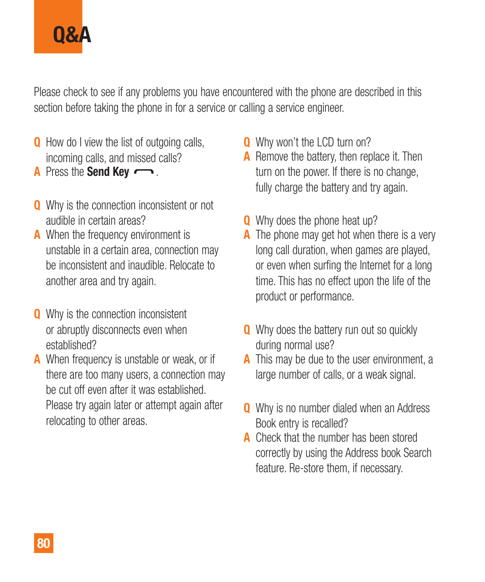 LG LGA340 User Manual | Page 80 / 113