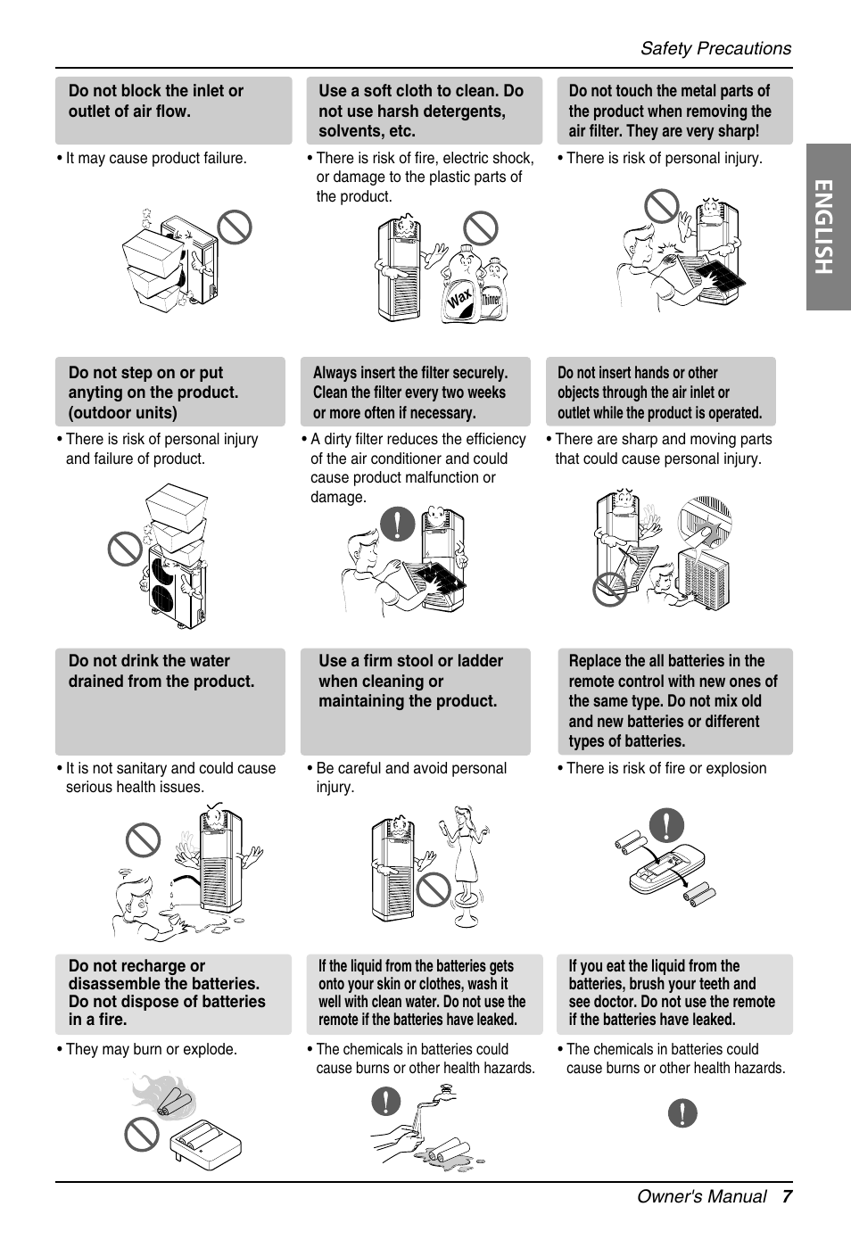 English | LG LFN480CE User Manual | Page 7 / 28
