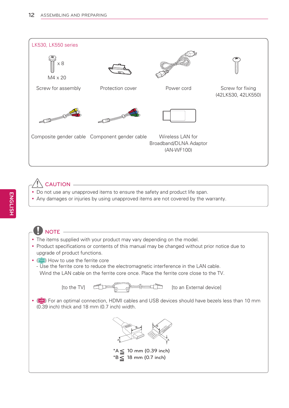 LG 42LK530 User Manual | Page 12 / 166