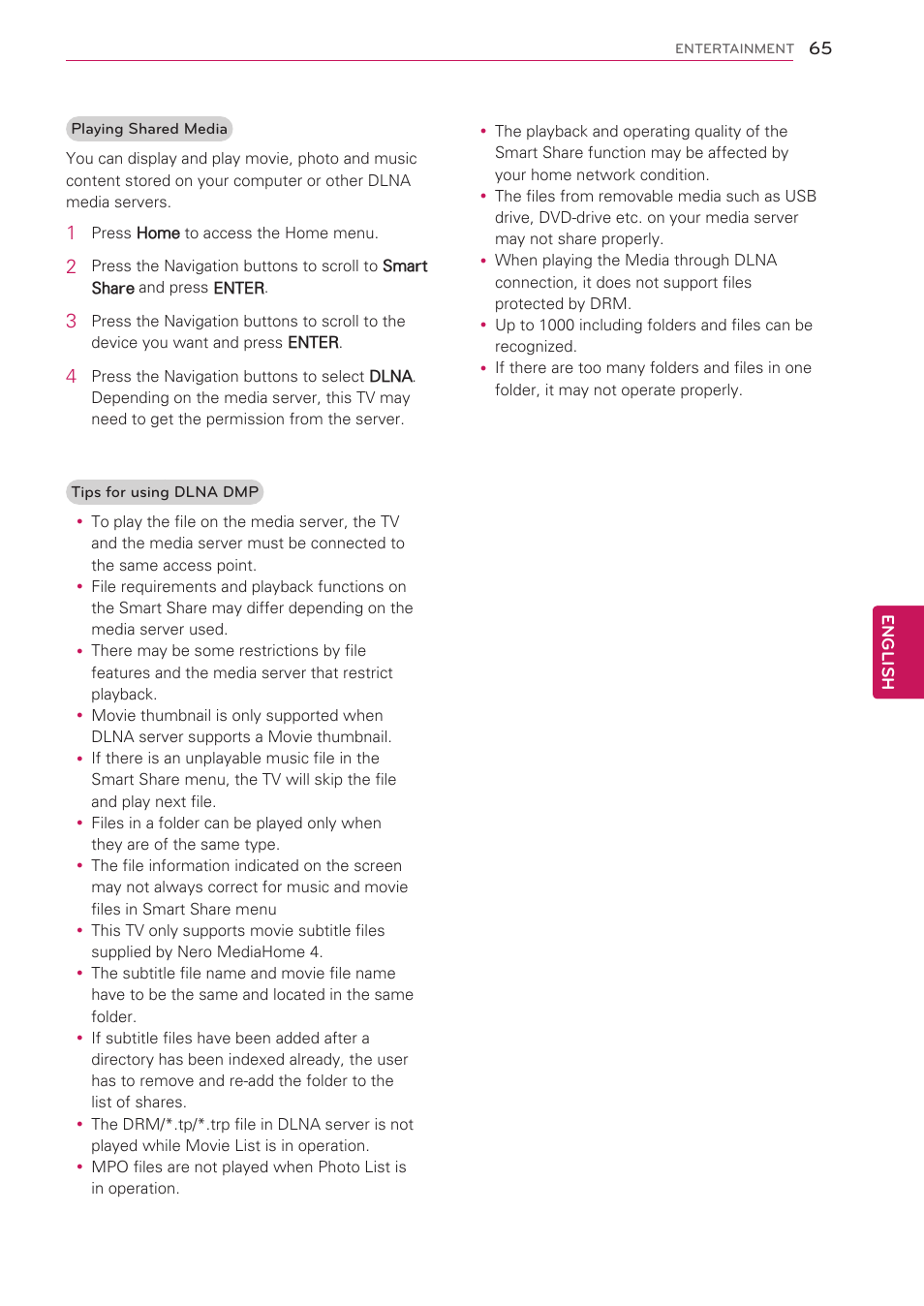 LG 42LK530 User Manual | Page 65 / 166