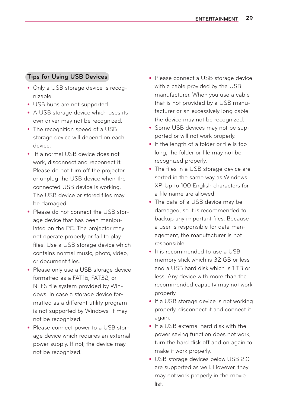 LG PB61U User Manual | Page 29 / 67