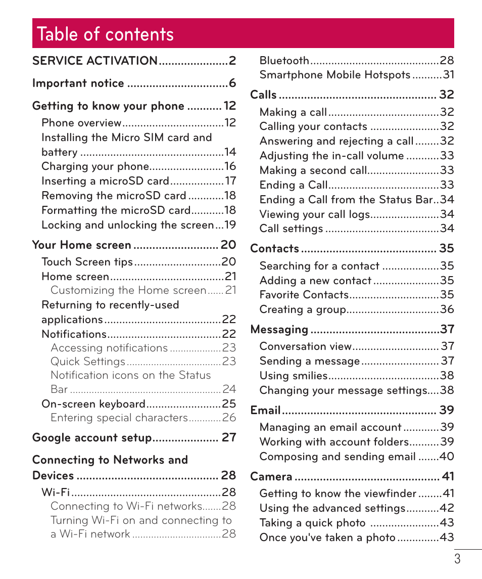 LG LGAS323 User Manual | Page 4 / 110