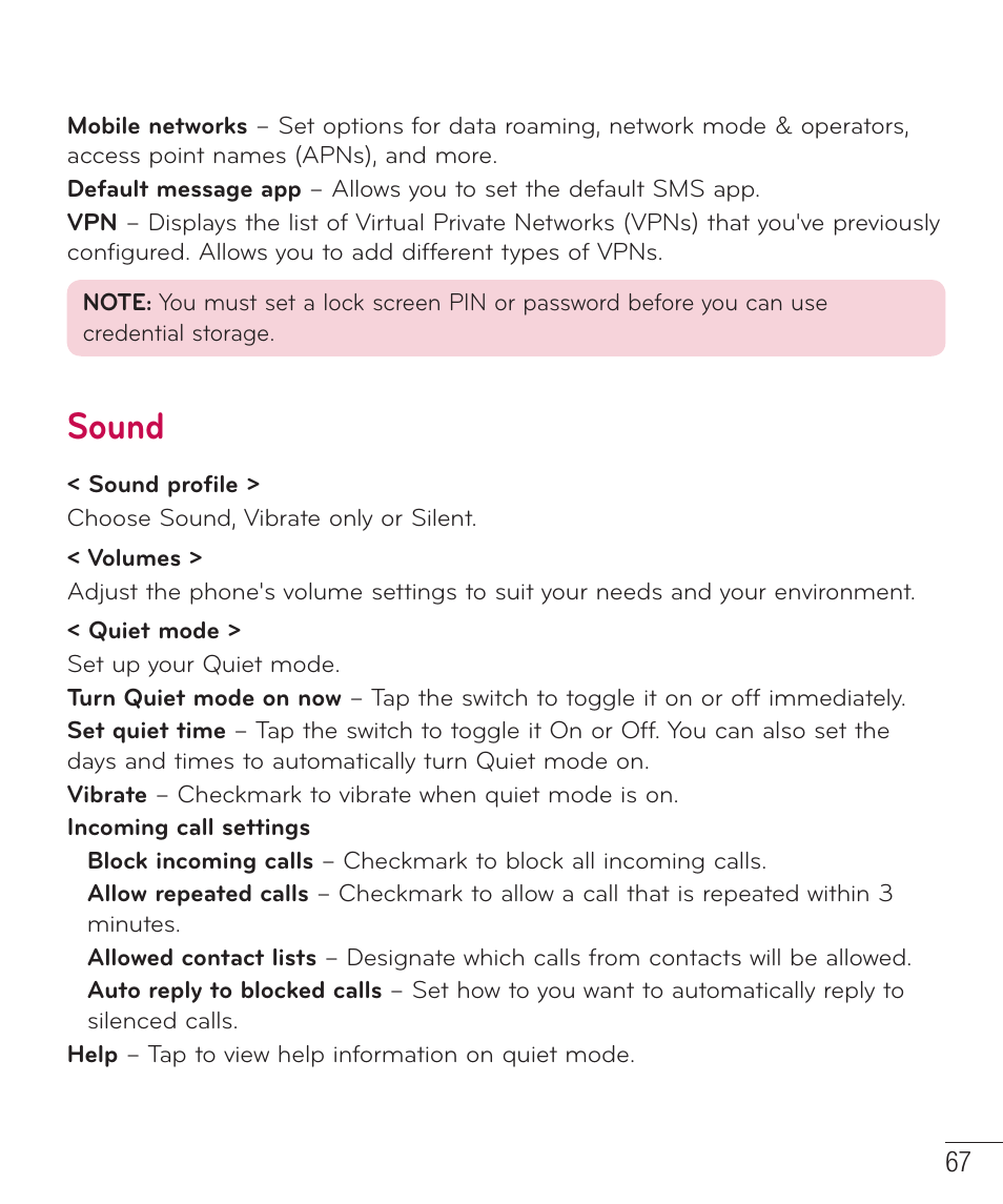 Sound | LG LGAS323 User Manual | Page 68 / 110