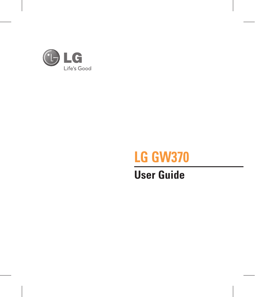 Lg gw370 | LG GW370 User Manual | Page 5 / 250