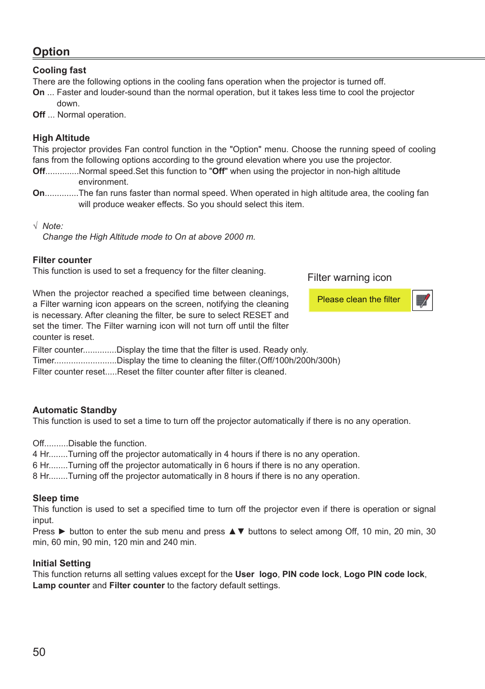 50 option | LG BD430 User Manual | Page 50 / 73
