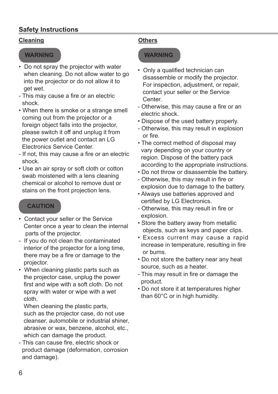 LG BD430 User Manual | Page 6 / 73