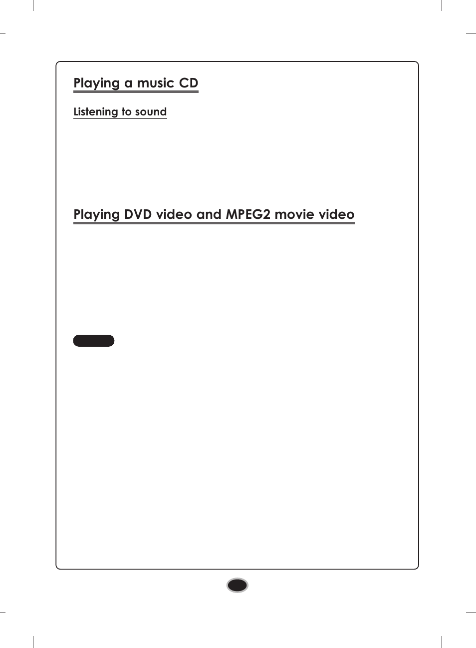 Playing a music cd, Playing dvd video and mpeg2 movie video | LG BE08LU20 User Manual | Page 12 / 15